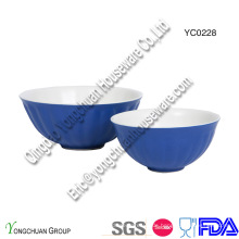 Werbe-Zwei-Ton-Keramik Serving Bowl Set